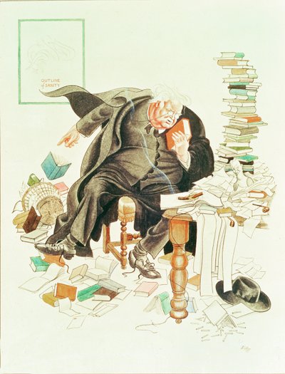 "The Outline of Sanity" satiirinen sarjakuva G.K. Chesterton tekijältä Unbekannt Unbekannt